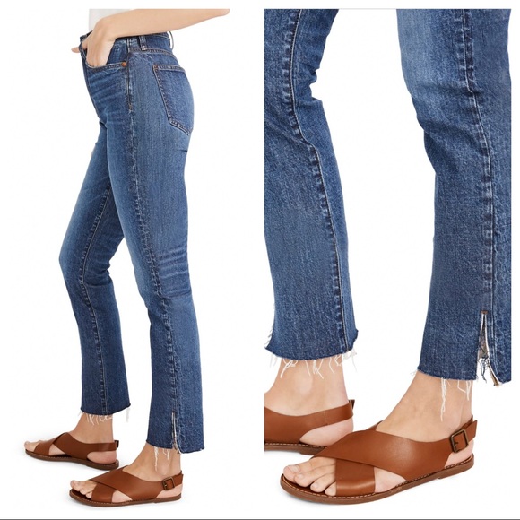 NWT Madewell The Perfect Vintage High Waist Side Slit Crop Jeans Style L8932 - Picture 2 of 7